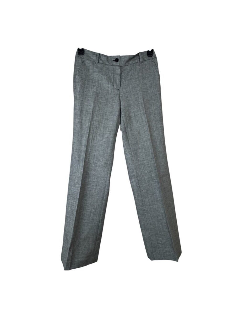 Talbots Signature Career Trouser Slacks Pants Grey Size 2 Linen Wool Blend